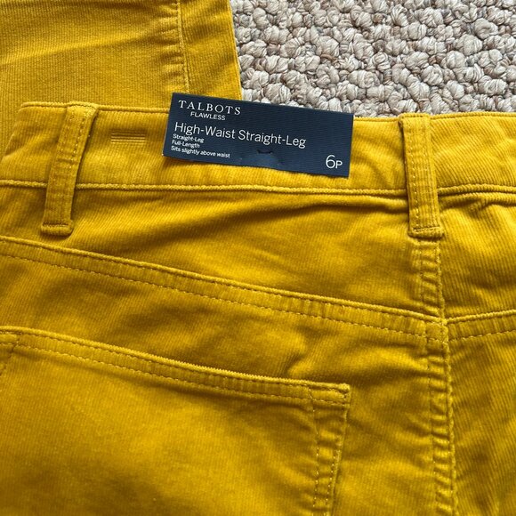 TALBOTS - Flawless High Waist Straight Leg Corduroy Pant -- NEW with Tag - Picture 5 of 13